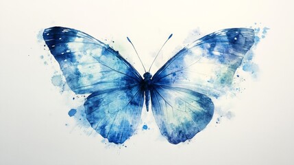 Colorfull butterfly painting on white background
