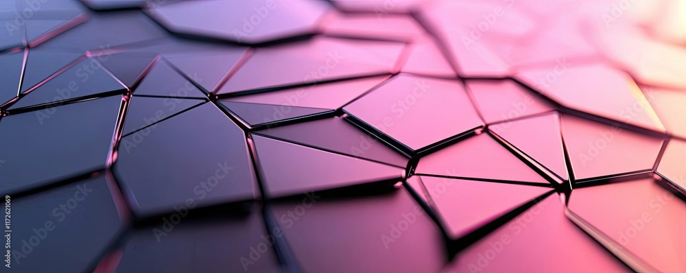 Aufkleber Soft abstract background idea. Abstract geometric pattern with a blend of pink and purple tones, creating dynamic visuals.