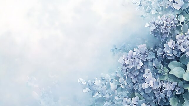 Dreamy Periwinkle Canvas Infused with Pastel Mint and Soft Grey for a Delicate and Fresh Design

