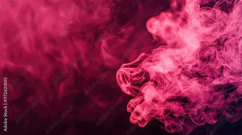 Poster smoke abstract background idea. a swirling cloud of vibrant pink smoke creating a captivating visual