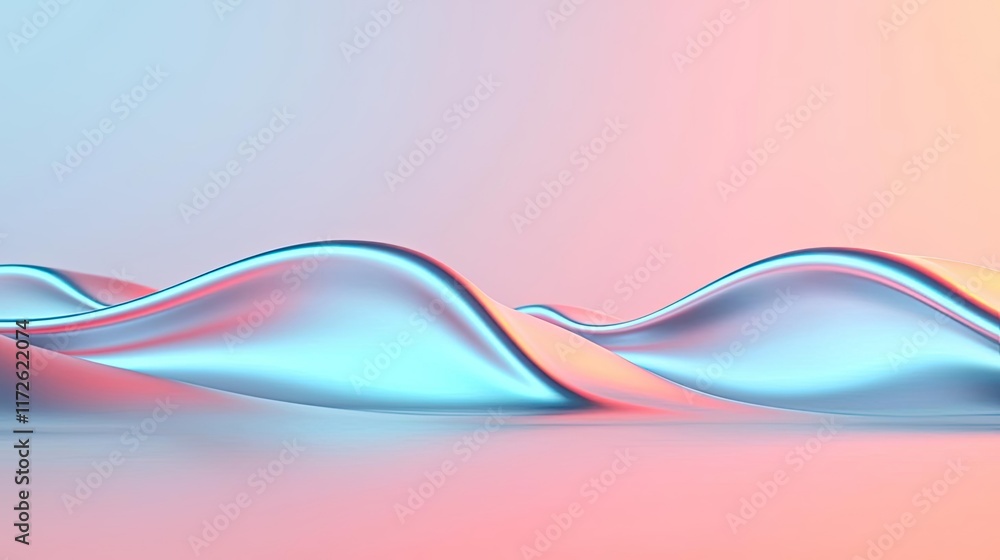 Poster Soft abstract background idea. A smooth abstract wave design in gradient colors, perfect for modern backgrounds.