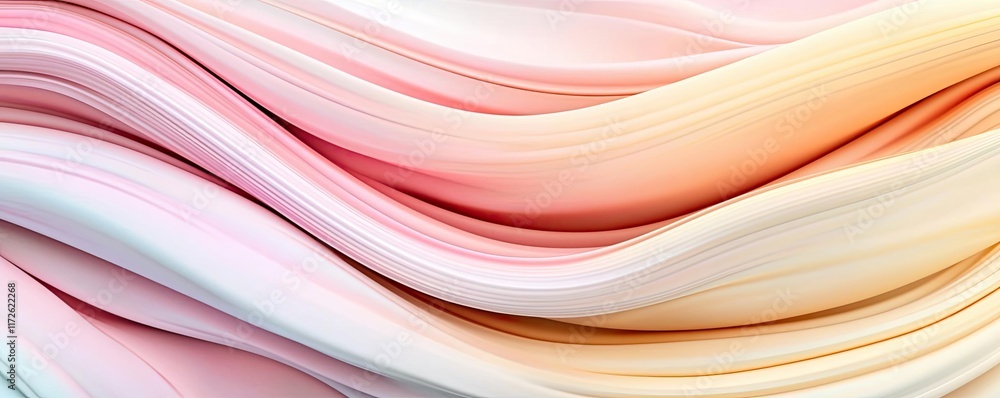 Poster Soft abstract background idea. Soft, flowing lines in pastel colors create a calming and elegant visual effect.