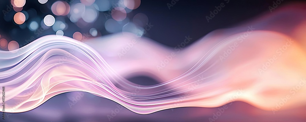 Poster Smoke abstract background idea. Abstract colorful waves with light effects for creative design and backgrounds.