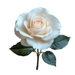 Elegant white rose on a clean backdrop, embodying simplicity and grace, perfect for modern decor or minimalist design.