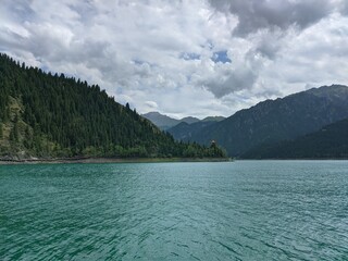 lake and mountains