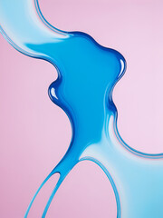 a blue and pink liquid