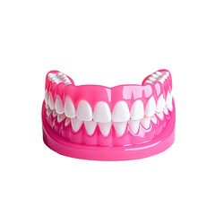 Realistic Full Set of Artificial Dentures with Teeth