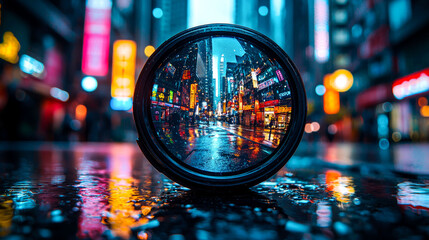 City Lights Reflection Lens
