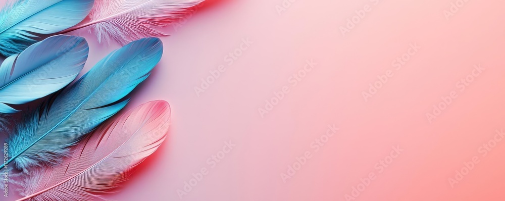 Aufkleber feather abstract background concept. colorful feathers arranged creatively on a vibrant background.