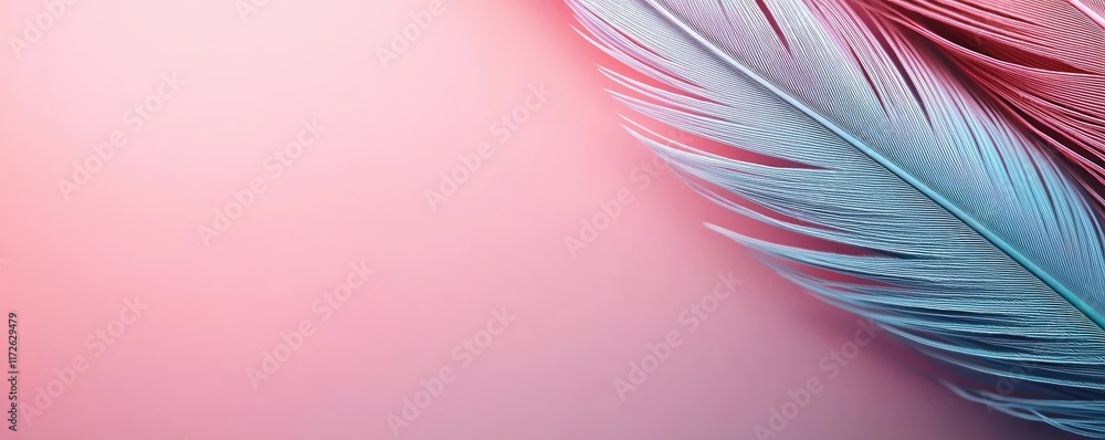Aufkleber Feather abstract background concept. Elegant feathers with a soft color gradient, perfect for creative design projects.