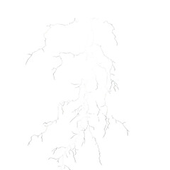 Striking Lightning Bolt, dynamic energy, bold contrast, minimalist design, vivid white backdrop, modern artistic expression