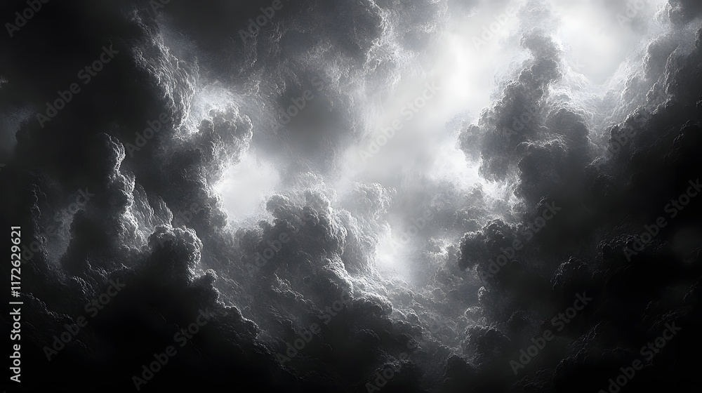 Poster abstract black and white backgrounds. dramatic monochrome image of stormy clouds. the grayscale pale
