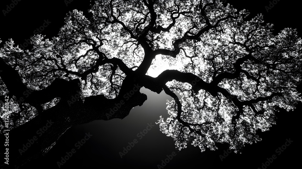 Aufkleber abstract black and white backgrounds. a stunning black and white image capturing the silhouette of a