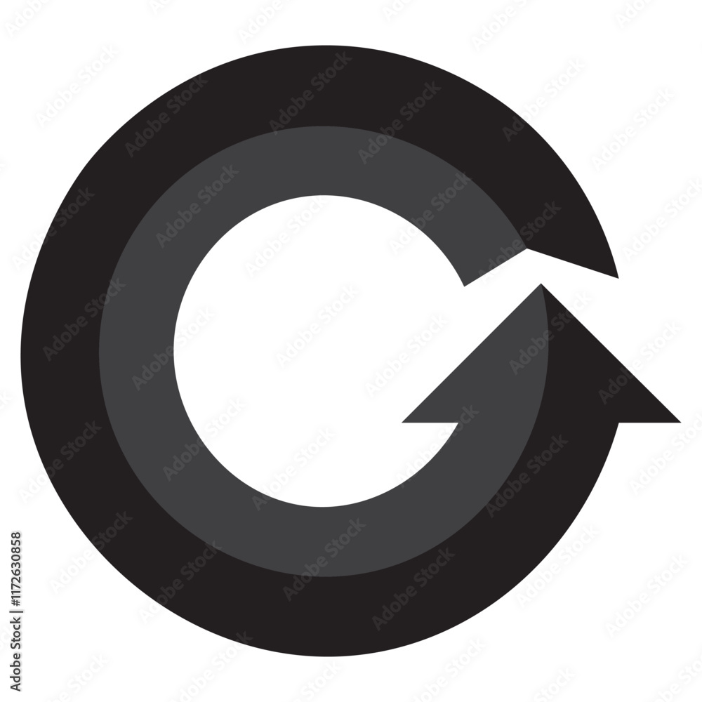 Poster recycle refresh reload symbol 3d vector icon illustration