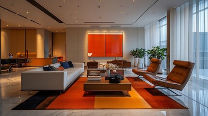 Obraz premium Elegant modern living room design for contemporary luxury interiors