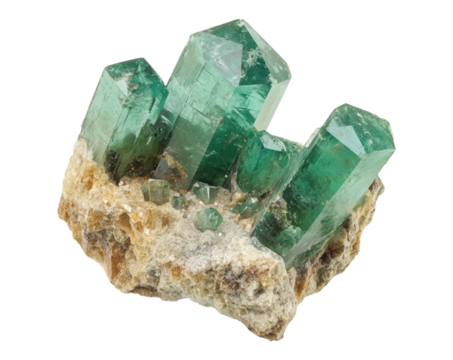 绿宝石晶体矿物宝石天然原石绿柱石素材