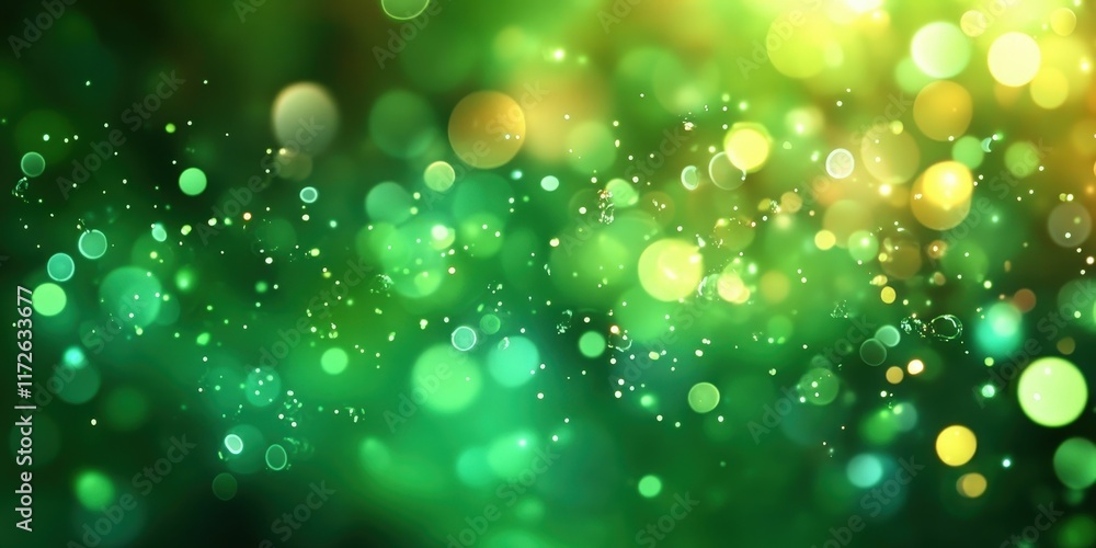 Aufkleber abstract green wallpaper with bokeh effect featuring emerald hues and soft light for background use 