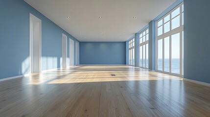 Fototapeta premium Modern interior design spacious room photography minimalist bright