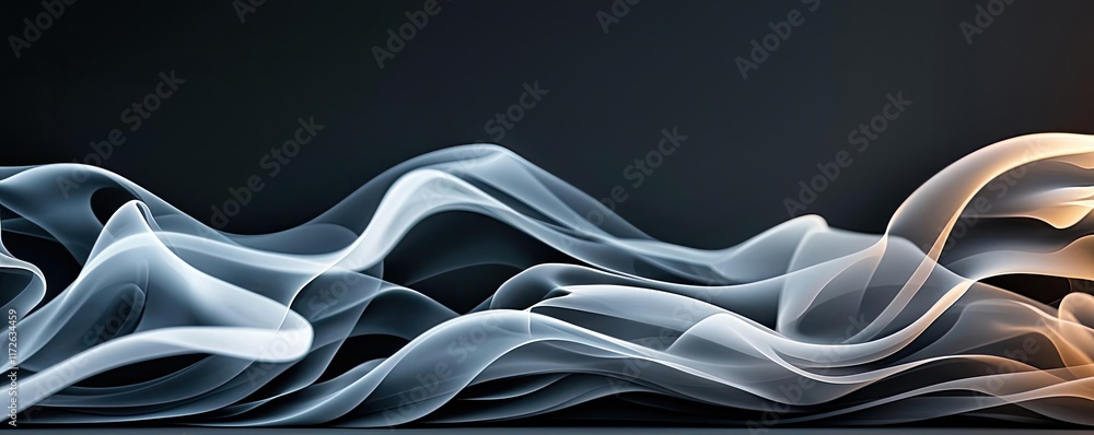Aufkleber Smoke abstract background idea. Abstract swirling smoke shapes create an artistic and captivating visual effect.