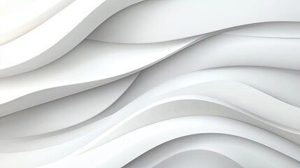 Smoke abstract background idea. Abstract white wave pattern design with smooth curves and subtle depth for backgrounds.