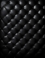 Black Leather Upholstery Diamond Pattern Texture