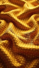 Golden convex scales shimmer and shine on a bed of velvet, shiny surface, velvet softness, sumptuous feel