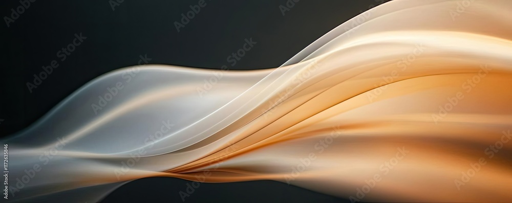 Poster Smoke abstract background idea. Abstract flowing waves in warm colors create a soothing visual experience.