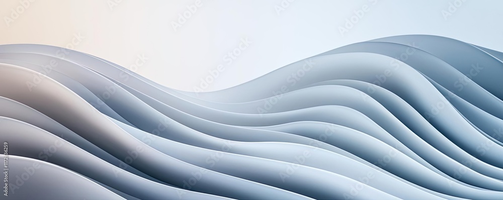 Aufkleber Smoke abstract background idea. Abstract wavy lines in soft colors, creating a serene and modern design aesthetic.