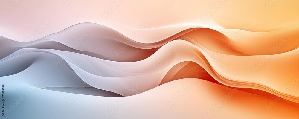 Aufkleber Smoke abstract background idea. Abstract flowing waves in soft colors create a calming and artistic look.