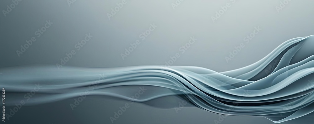 Poster Smoke abstract background idea. Elegant abstract waves in tranquil colors for modern design projects and backgrounds.