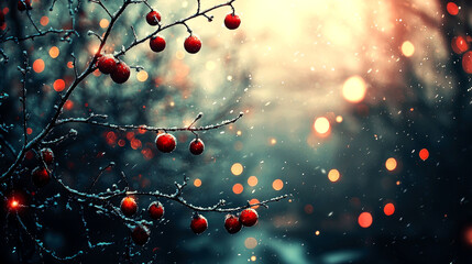 Winter Berries in the Snow