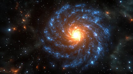 Fototapeta premium Cosmic event spiraling galaxy formation deep space astrophotography celestial environment expansive viewpoint