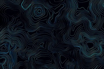 Fototapeta premium Abstract close-up of a glowing blue digital circuit board, showcasing intricate connections and technological design on a black background. 