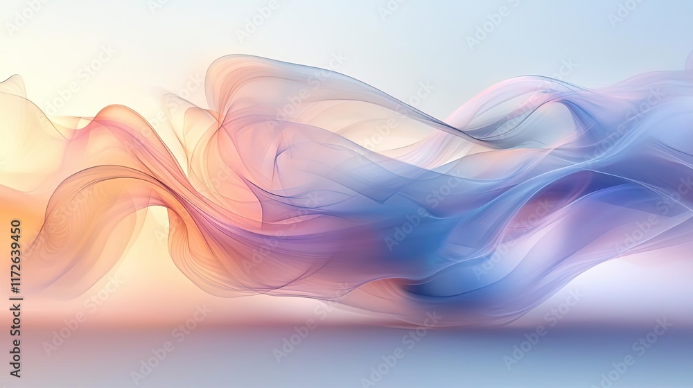 Poster smoke abstract background idea. abstract colorful waves of smoke creating a soothing and ethereal at