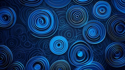 Fototapeta premium 3D abstract blue geometric line on dark blue background texture