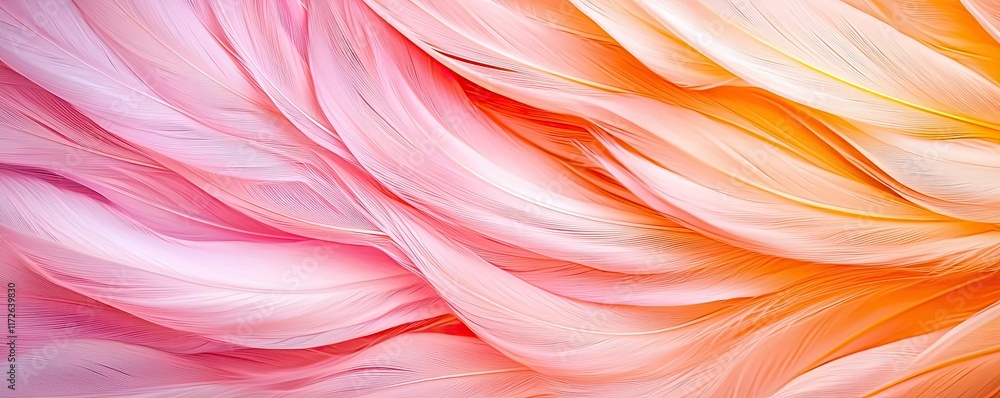 Aufkleber feather abstract background concept. a vibrant abstract texture showcasing flowing waves of pink and