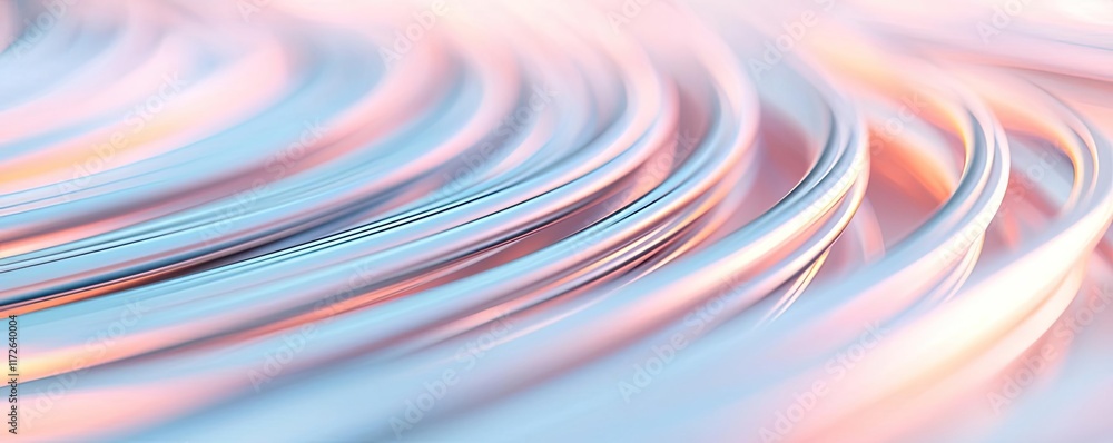 Aufkleber Soft abstract background idea. Abstract flowing lines with a soft pastel color palette, creating a soothing visual effect.