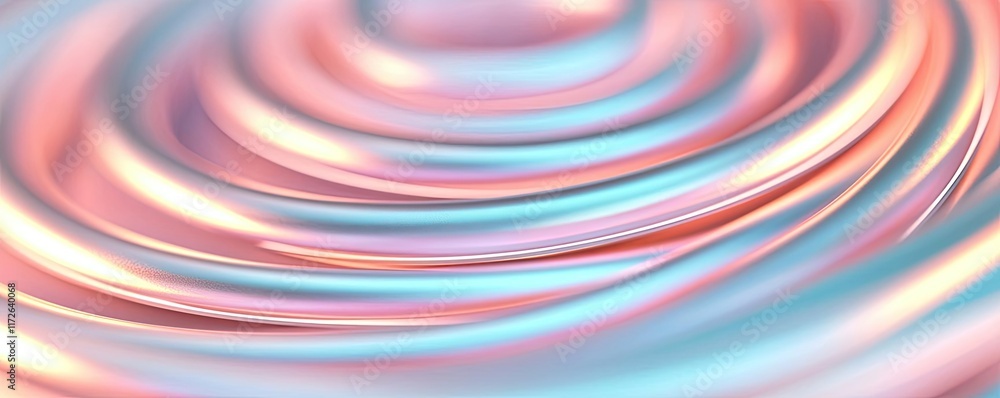 Poster Soft abstract background idea. Abstract colorful wave patterns creating a tranquil and serene visual experience.