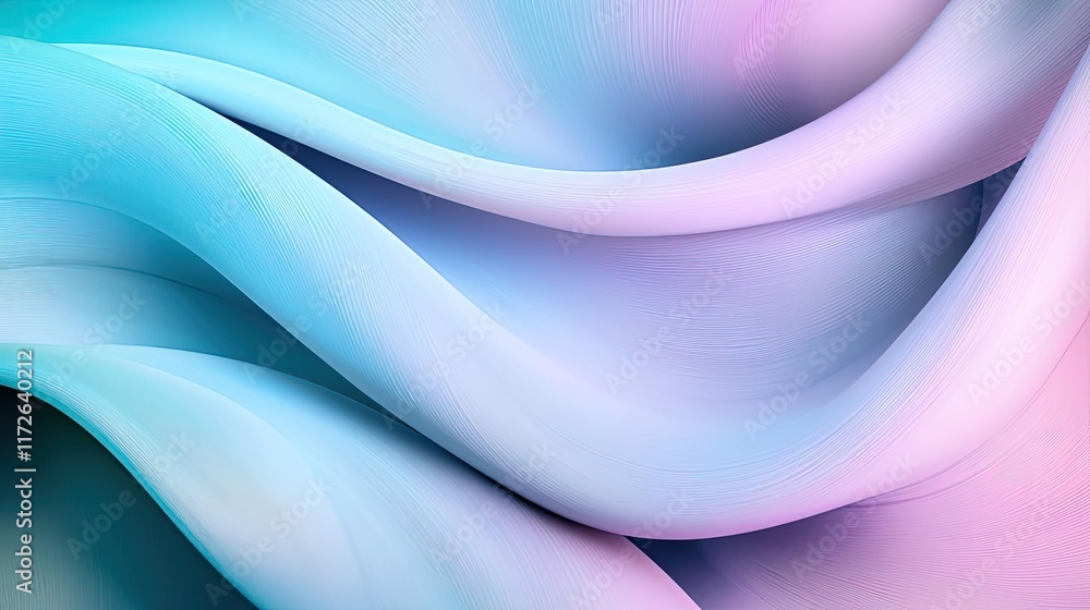 Aufkleber Soft abstract background idea. Abstract flowing fabric texture in soft pastel colors creates a serene atmosphere.