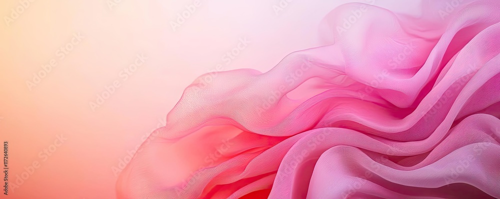 Aufkleber Soft abstract background idea. Abstract pink fabric texture with soft folds and gradients capturing elegance and beauty.