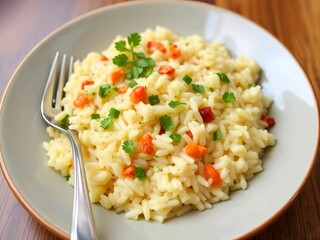 Risotto comes from Italy: Rice cooked with broth and other ingredients.
