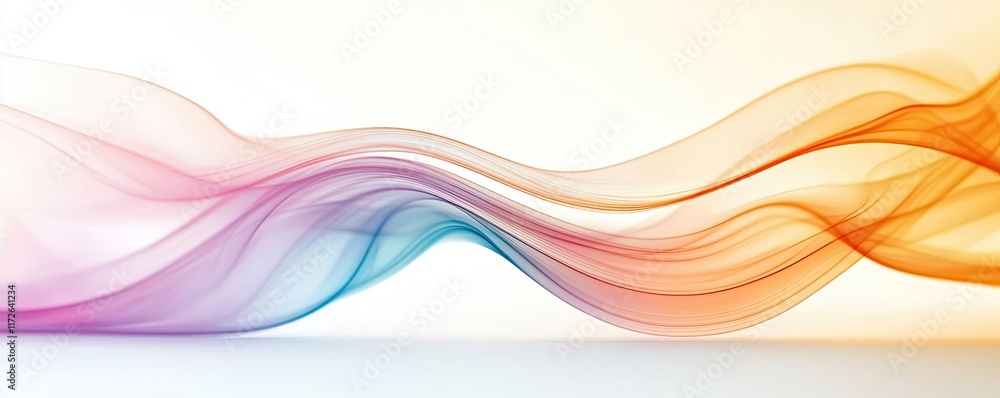 Poster smoke abstract background idea. colorful abstract waves flowing seamlessly across a light background