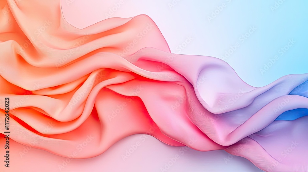 Poster soft abstract background idea. abstract fabric design with smooth gradients in pink and blue hues.