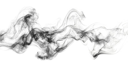 Vibrant Colored Smoke Swirling in a Spiral on Transparent Background