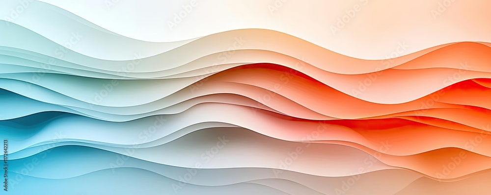Poster Soft abstract background idea. Colorful abstract waves create a dynamic visual experience for design projects.