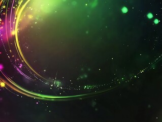 Obraz premium Abstract Green Yellow And Pink Light Swirls Background