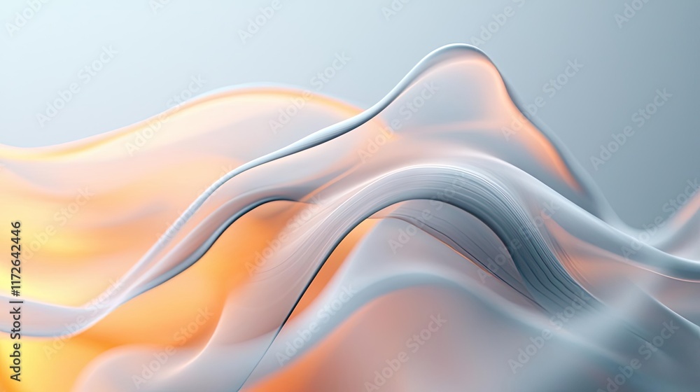 Poster Soft abstract background idea. Soft waves of color create a modern and abstract background for various designs.