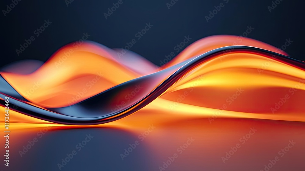 Poster Soft abstract background idea. Abstract waves of vibrant colors create a dynamic visual flow, evoking energy and motion.