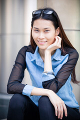 Portrait Young Chinese Malaysian Woman Malaysia Headshot