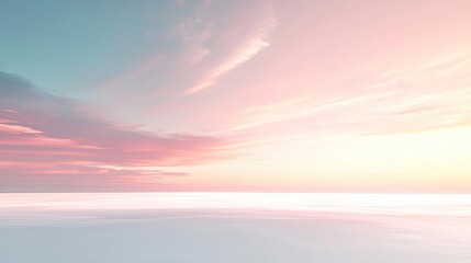 Minimal skies concept. Serene sky at dusk with soft pastel colors blending into a tranquil horizon.